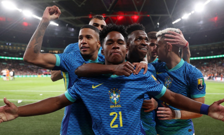 Com gol de Endrick, Brasil vence Inglaterra em Wembley