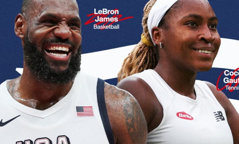 Ao lado de LeBron James, Coco Gauff será porta-bandeira d...