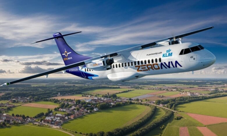 KLM e ZeroAvia planejam voo de teste com avião movido a hidrogênio em 2026